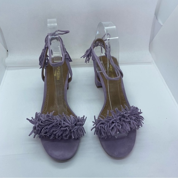 Aquazzura Wild Thing 50 Sandals Lilac Size 37 Rare - Picture 3 of 7